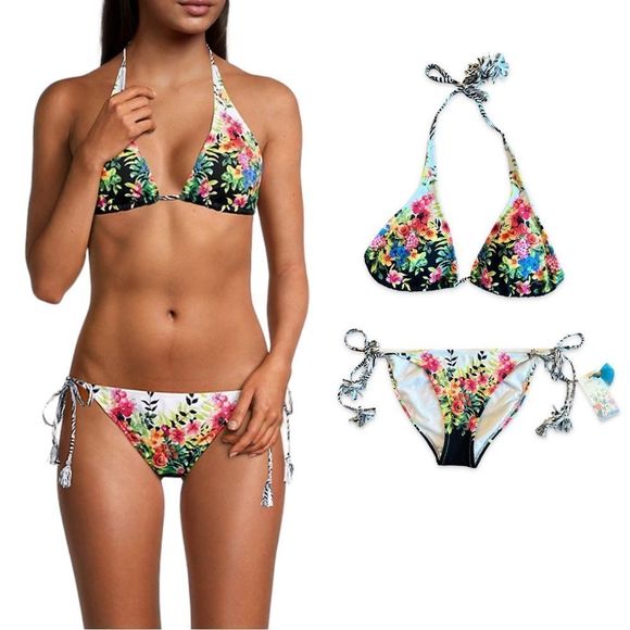 NWT Johnny Was Spring String Bikini Top & Spring String Bikini Bottoms - Picture 15 of 15